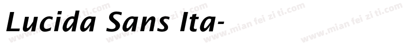 Lucida Sans Ita字体转换